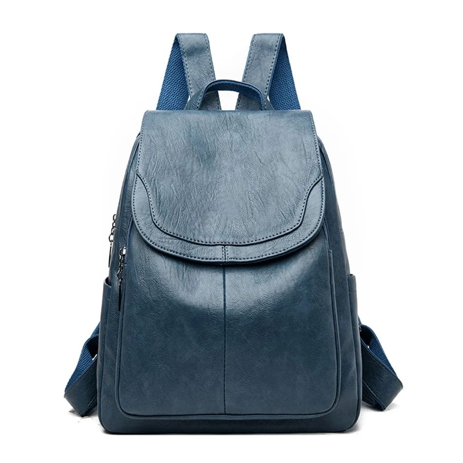 Edith | Leather Anti-Theft Backpack