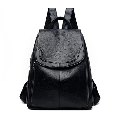 Edith | Leather Anti-Theft Backpack