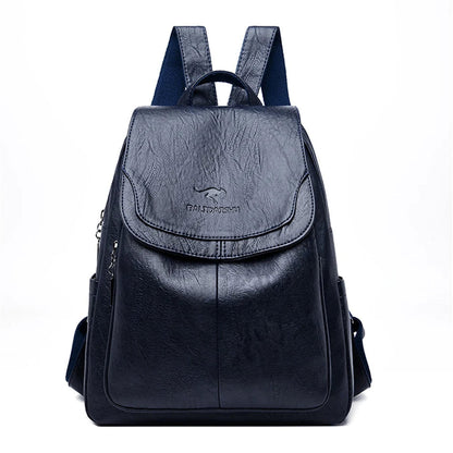 Edith | Leather Anti-Theft Backpack