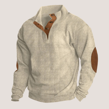 James | Corduroy Sweatshirt with Collar