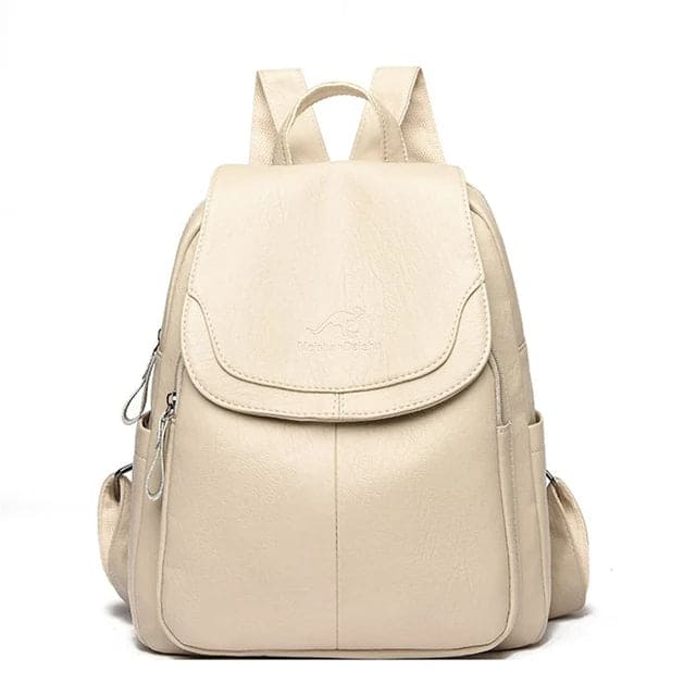 Edith | Leather Anti-Theft Backpack