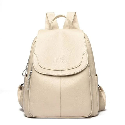 Edith | Leather Anti-Theft Backpack