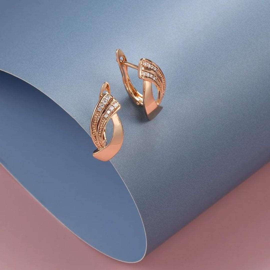 Jessica | Elegant Rose Gold Earrings