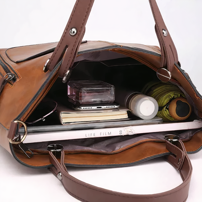 Jonatha | Vintage Style Leather Shoulder Bag