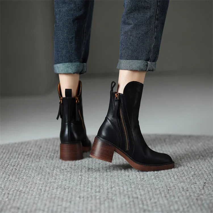 Araminta | Leather Ankle Boots