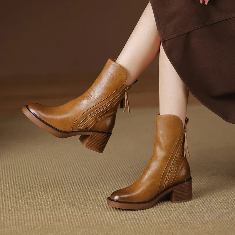 Araminta | Leather Ankle Boots