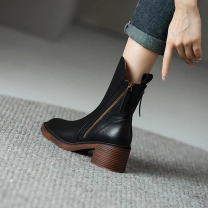 Araminta | Leather Ankle Boots