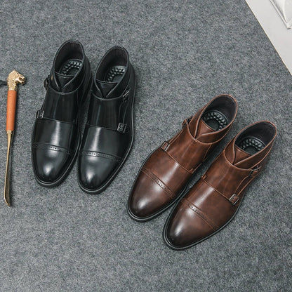 Oswald | Double-Monk Strap Boots