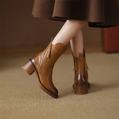 Araminta | Leather Ankle Boots