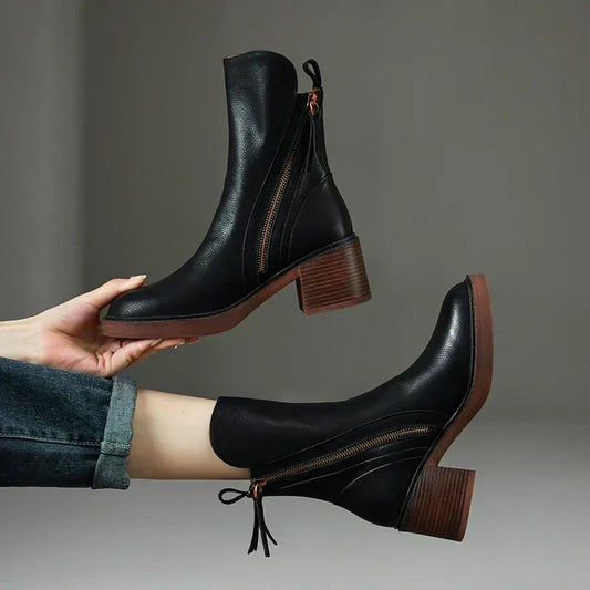 Araminta | Leather Ankle Boots