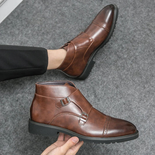 Oswald | Double-Monk Strap Boots