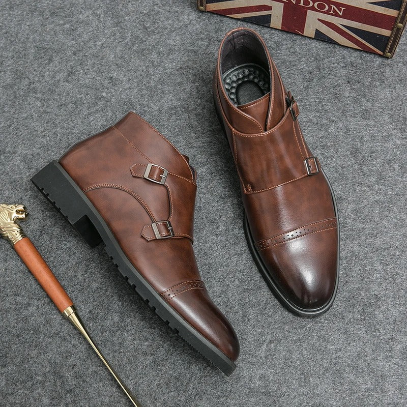 Oswald | Double-Monk Strap Boots